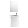 Roca Mini 450m Wall Hung Vanity Unit & Mirror Pack - Gloss White -Wall Hung Vanity Units Shop 855865806 P