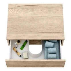 Arezzo Wall Hung Countertop Basin Shelf with Drawer - Rustic Oak - 600 x 450mm 11 Arezzo Wall Hung Countertop Basin Shelf with Drawer - Rustic Oak - 600 x 450mm -Wall Hung Vanity Units Shop ABCTOK6 d4 460