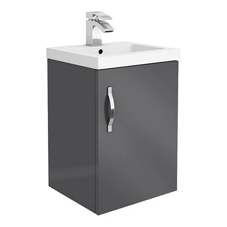 Apollo2 405mm Gloss Grey Wall Hung Vanity Unit 3 Apollo2 405mm Gloss Grey Wall Hung Vanity Unit
