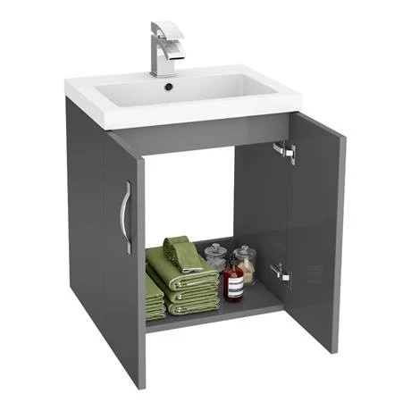 Apollo2 505mm Gloss Grey Wall Hung Vanity Unit 5 Apollo2 505mm Gloss Grey Wall Hung Vanity Unit - Image 3