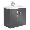 Apollo2 605mm Gloss Grey Wall Hung Vanity Unit 2 Apollo2 605mm Gloss Grey Wall Hung Vanity Unit -Wall Hung Vanity Units Shop AP2GWH6 np