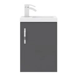 Apollo2 405mm Gloss Grey Compact Wall Hung Vanity Unit 12 Apollo2 405mm Gloss Grey Compact Wall Hung Vanity Unit -Wall Hung Vanity Units Shop APC2GWH4 n d1 460