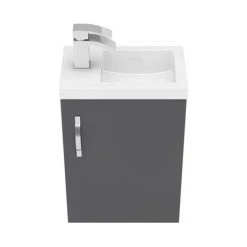 Apollo2 405mm Gloss Grey Compact Wall Hung Vanity Unit 13 Apollo2 405mm Gloss Grey Compact Wall Hung Vanity Unit -Wall Hung Vanity Units Shop APC2GWH4 n d2 460