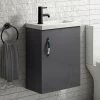 Apollo2 405mm Gloss Grey Compact Wall Hung Vanity Unit 2 Apollo2 405mm Gloss Grey Compact Wall Hung Vanity Unit -Wall Hung Vanity Units Shop APC2GWH4 n p