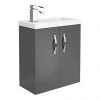 Apollo2 505mm Gloss Grey Compact Wall Hung Vanity Unit 1 Apollo2 505mm Gloss Grey Compact Wall Hung Vanity Unit -Wall Hung Vanity Units Shop APC2GWH5 np