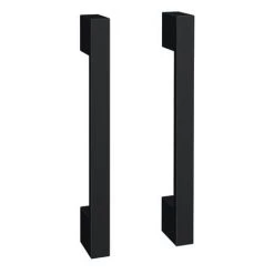 Apollo2 605mm Gloss Grey Compact Wall Hung Vanity Unit w. Matt Black Handles -Wall Hung Vanity Units Shop APC2GWH6MB d2 460