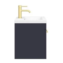 Arezzo 500 Matt Blue Wall Hung 1-Drawer Vanity Unit with Brushed Brass Handle 12 Arezzo 500 Matt Blue Wall Hung 1-Drawer Vanity Unit with Brushed Brass Handle -Wall Hung Vanity Units Shop AZB5WHVBB n d4 460