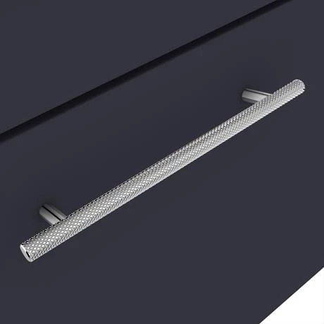 Arezzo Wall Hung Vanity Unit - Matt Blue - 500mm with Industrial Style Chrome Handle 5 Arezzo Wall Hung Vanity Unit - Matt Blue - 500mm with Industrial Style Chrome Handle - Image 3