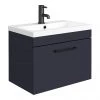 Arezzo 600 Matt Blue Wall Hung 1-Drawer Vanity Unit with Matt Black Handle 2 Arezzo 600 Matt Blue Wall Hung 1-Drawer Vanity Unit with Matt Black Handle -Wall Hung Vanity Units Shop AZB6WHVBK np