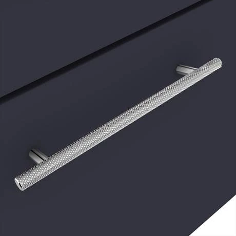 Arezzo Wall Hung Countertop Vanity Unit - Matt Blue - 600mm with Industrial Style Chrome Handle 4 Arezzo Wall Hung Countertop Vanity Unit - Matt Blue - 600mm with Industrial Style Chrome Handle - Image 2