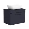 Arezzo Wall Hung Countertop Basin Unit - Blue with Black Handle - 600mm inc. Basin 2 Arezzo Wall Hung Countertop Basin Unit - Blue with Black Handle - 600mm inc. Basin -Wall Hung Vanity Units Shop AZBWHMB465 p