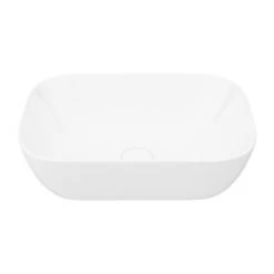 Arezzo Floating Basin Shelf with Drawer - Matt White - 600mm inc. Curved Rectangular Basin 11 Arezzo Floating Basin Shelf with Drawer - Matt White - 600mm inc. Curved Rectangular Basin -Wall Hung Vanity Units Shop AZCTWHT6B1 n d3 460