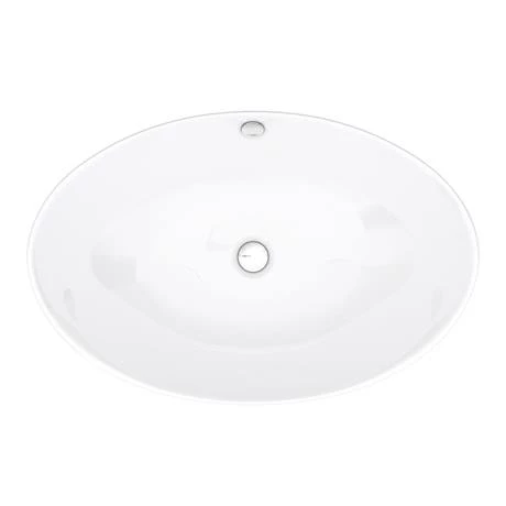 Arezzo Floating Basin Shelf with Drawer - Matt White - 600mm inc. Oval Basin 6 Arezzo Floating Basin Shelf with Drawer - Matt White - 600mm inc. Oval Basin - Image 4