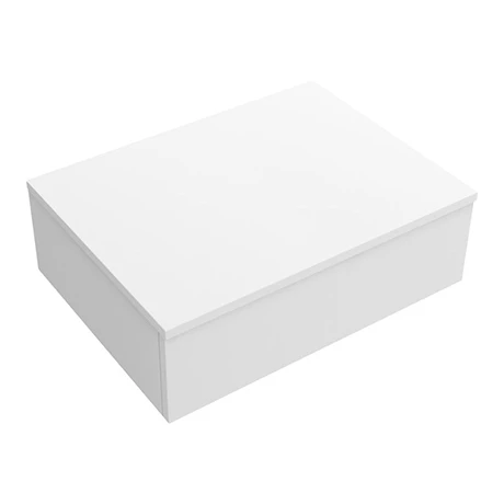 Arezzo Wall Hung Countertop Basin Shelf with Drawer - Matt White - 600 x 450mm 3 Arezzo Wall Hung Countertop Basin Shelf with Drawer - Matt White - 600 x 450mm
