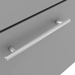 Arezzo Wall Hung Vanity Unit - Matt Grey - 600mm with Industrial Style Chrome Handle 10 Arezzo Wall Hung Vanity Unit - Matt Grey - 600mm with Industrial Style Chrome Handle -Wall Hung Vanity Units Shop AZG6WHVCHIS d2 460