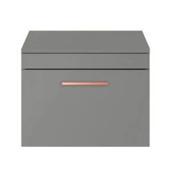 Arezzo Wall Hung Countertop Vanity Unit - Matt Grey - 600mm with Rose Gold Handle 8 Arezzo Wall Hung Countertop Vanity Unit - Matt Grey - 600mm with Rose Gold Handle -Wall Hung Vanity Units Shop AZG6WHWRG d2 460
