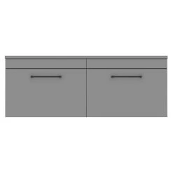 Arezzo Matt Grey Wall Hung Double Countertop Vanity Unit (1200mm w. Matt Black Handles) 9 Arezzo Matt Grey Wall Hung Double Countertop Vanity Unit (1200mm w. Matt Black Handles) -Wall Hung Vanity Units Shop AZGWHMB12 detail1 460