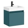 Arezzo Slim Wall Hung Vanity Unit - Matt Green - 500 x 300mm 1 Arezzo Slim Wall Hung Vanity Unit - Matt Green - 500 x 300mm -Wall Hung Vanity Units Shop AZS5GRN n p