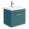 Arezzo Wall Hung Vanity Unit - Matt Green - 500mm 1-Drawer with Chrome Handle 1 Arezzo Wall Hung Vanity Unit - Matt Green - 500mm 1-Drawer with Chrome Handle -Wall Hung Vanity Units Shop AZTG5WHVCH p