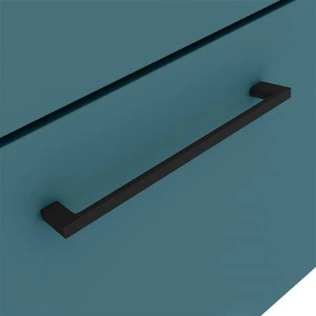 Arezzo Wall Hung Vanity Unit - Matt Green - 800mm with Matt Black Handle 5 Arezzo Wall Hung Vanity Unit - Matt Green - 800mm with Matt Black Handle - Image 3