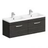 Brooklyn 1205mm Black Wall Hung Single 2 Double Basin Vanity Unit 1 Brooklyn 1205mm Black Wall Hung Single 2 Double Basin Vanity Unit -Wall Hung Vanity Units Shop BWH12B1D prod