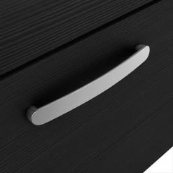 Brooklyn 500 Black Wall Hung 2 Drawer Vanity Unit with Thin-Edge Basin -Wall Hung Vanity Units Shop BWH5BLK2DTE nd2 460