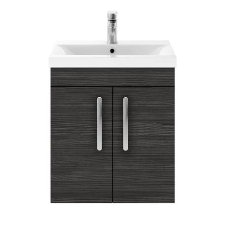 Brooklyn 500mm Black 2 Door Wall Hung Vanity Unit 7 Brooklyn 500mm Black 2 Door Wall Hung Vanity Unit - Image 5
