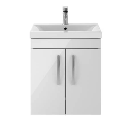Brooklyn 500mm Gloss White 2 Door Wall Hung Vanity Unit 7 Brooklyn 500mm Gloss White 2 Door Wall Hung Vanity Unit - Image 5