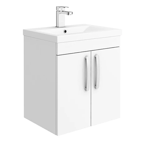 Brooklyn 500mm Gloss White 2 Door Wall Hung Vanity Unit 3 Brooklyn 500mm Gloss White 2 Door Wall Hung Vanity Unit