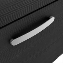 Brooklyn 600 Black Wall Hung 2 Drawer Vanity Unit with Thin-Edge Basin -Wall Hung Vanity Units Shop BWH6BLK2DTE nd2 460