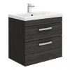 Brooklyn 600mm Black Wall Hung Double Drawer Vanity Unit 2 Brooklyn 600mm Black Wall Hung Double Drawer Vanity Unit -Wall Hung Vanity Units Shop BWH6BLK np