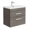 Brooklyn 600mm Grey Avola 2 Drawer Wall Hung Vanity Unit 1 Brooklyn 600mm Grey Avola 2 Drawer Wall Hung Vanity Unit -Wall Hung Vanity Units Shop BWH6G2D prod