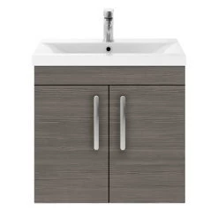 Brooklyn 600mm Grey Avola 2 Door Wall Hung Vanity Unit 11 Brooklyn 600mm Grey Avola 2 Door Wall Hung Vanity Unit -Wall Hung Vanity Units Shop BWH6GA d4 460