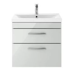 Brooklyn 600mm Grey Mist 2 Drawer Wall Hung Vanity Unit -Wall Hung Vanity Units Shop BWH6GM2D nd3 460