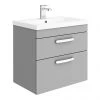 Brooklyn 600mm Grey Mist 2 Drawer Wall Hung Vanity Unit 2 Brooklyn 600mm Grey Mist 2 Drawer Wall Hung Vanity Unit -Wall Hung Vanity Units Shop BWH6GM2D np