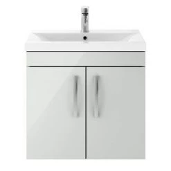 Brooklyn 600mm Grey Mist 2 Door Wall Hung Vanity Unit 10 Brooklyn 600mm Grey Mist 2 Door Wall Hung Vanity Unit -Wall Hung Vanity Units Shop BWH6GM d3 460