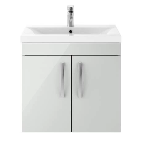 Brooklyn 600mm Grey Mist 2 Door Wall Hung Vanity Unit 6 Brooklyn 600mm Grey Mist 2 Door Wall Hung Vanity Unit - Image 4