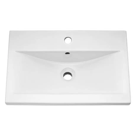 Brooklyn 600mm White Gloss 2 Drawer Wall Hung Vanity Unit 5 Brooklyn 600mm White Gloss 2 Drawer Wall Hung Vanity Unit - Image 3