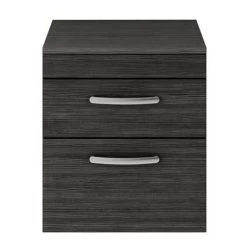 Brooklyn Wall Hung Countertop Basin Unit - Black - 605mm 2 Drawer incl. Basin -Wall Hung Vanity Units Shop BWH6WT2DB VES131 d1 460
