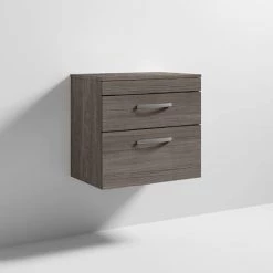 Brooklyn Wall Hung Countertop Vanity Unit - Grey Avola - 605mm 2 Drawer with Chrome Handles 9 Brooklyn Wall Hung Countertop Vanity Unit - Grey Avola - 605mm 2 Drawer with Chrome Handles -Wall Hung Vanity Units Shop BWH6WT2DG d4 460