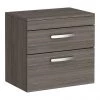 Brooklyn Wall Hung Countertop Vanity Unit - Grey Avola - 605mm 2 Drawer with Chrome Handles 2 Brooklyn Wall Hung Countertop Vanity Unit - Grey Avola - 605mm 2 Drawer with Chrome Handles -Wall Hung Vanity Units Shop BWH6WT2DG p1
