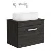 Brooklyn Wall Hung Countertop Basin Unit - Black - 605mm incl. Basin -Wall Hung Vanity Units Shop BWH6WTB VES131 np