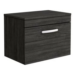 Brooklyn Wall Hung Countertop Vanity Unit - Black - 605mm