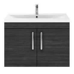 Brooklyn 800mm Black 2 Door Wall Hung Vanity Unit 11 Brooklyn 800mm Black 2 Door Wall Hung Vanity Unit -Wall Hung Vanity Units Shop BWH82DBLK d4 460