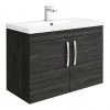 Brooklyn 800mm Black 2 Door Wall Hung Vanity Unit 2 Brooklyn 800mm Black 2 Door Wall Hung Vanity Unit -Wall Hung Vanity Units Shop BWH82DBLK np