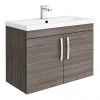Brooklyn 800mm Grey Avola 2 Door Wall Hung Vanity Unit 1 Brooklyn 800mm Grey Avola 2 Door Wall Hung Vanity Unit -Wall Hung Vanity Units Shop BWH82DGA np