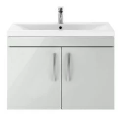 Brooklyn 800mm Grey Mist 2 Door Wall Hung Vanity Unit 10 Brooklyn 800mm Grey Mist 2 Door Wall Hung Vanity Unit -Wall Hung Vanity Units Shop BWH82DGM ND1 460
