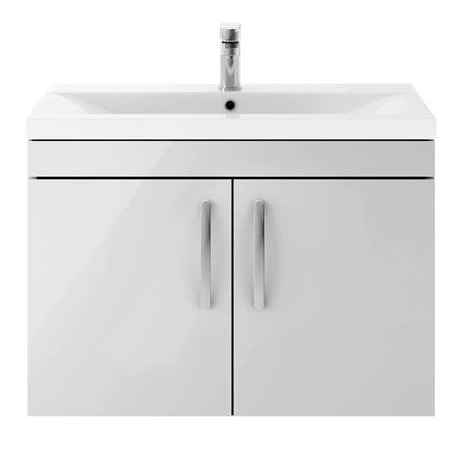 Brooklyn 800mm Grey Mist 2 Door Wall Hung Vanity Unit 6 Brooklyn 800mm Grey Mist 2 Door Wall Hung Vanity Unit - Image 4