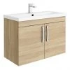 Brooklyn 800mm Natural Oak 2 Door Wall Hung Vanity Unit 2 Brooklyn 800mm Natural Oak 2 Door Wall Hung Vanity Unit -Wall Hung Vanity Units Shop BWH82DNO p