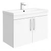 Brooklyn 800mm Gloss White 2 Door Wall Hung Vanity Unit 1 Brooklyn 800mm Gloss White 2 Door Wall Hung Vanity Unit -Wall Hung Vanity Units Shop BWH82DWHT np